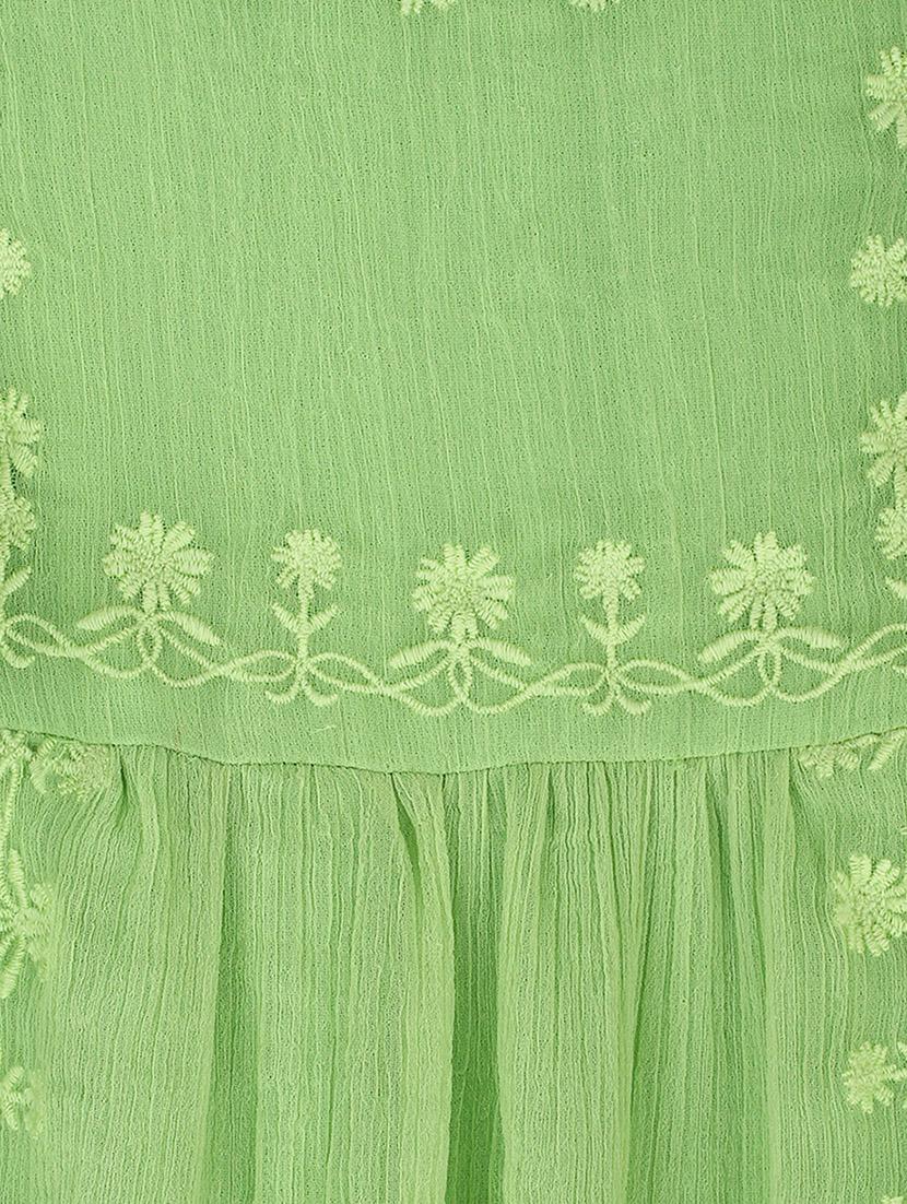 green polyester frock - 16925096 - Zoom Image - 3