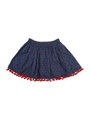 blue cotton aline skirt - 16925138 - Standard Image - 2