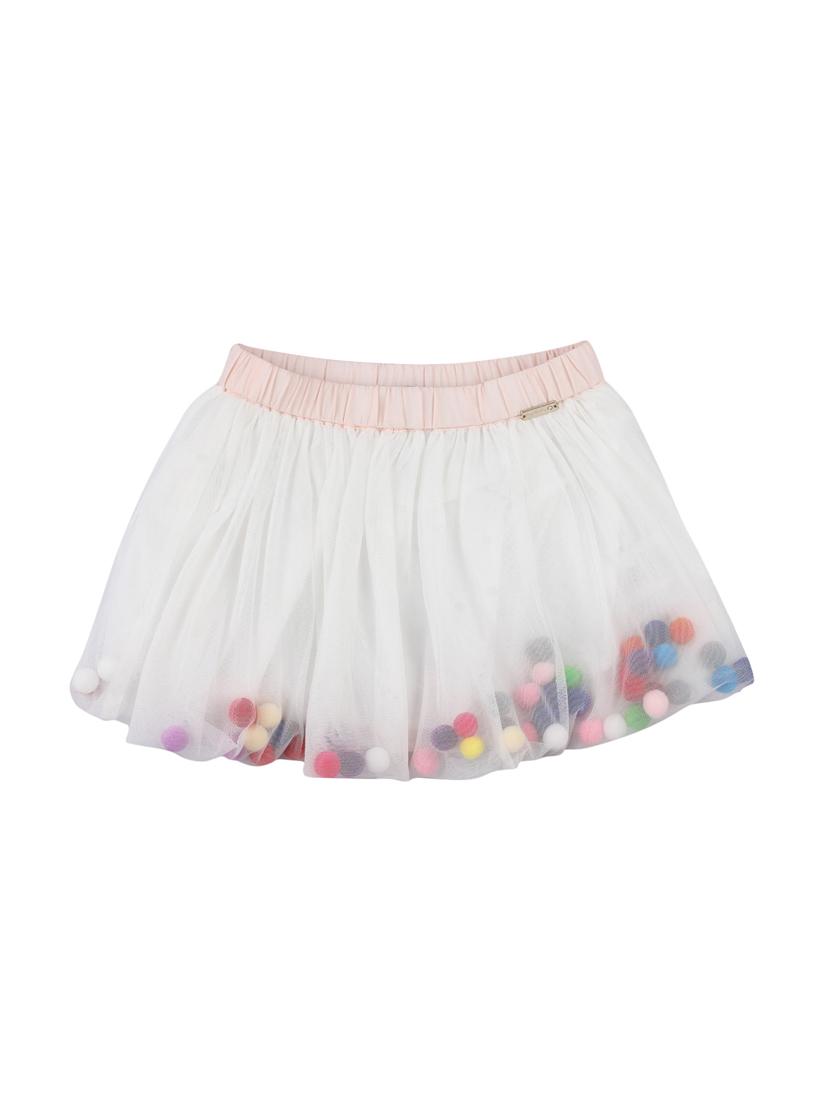 white polyester aline skirt - 16925148 - Zoom Image - 1