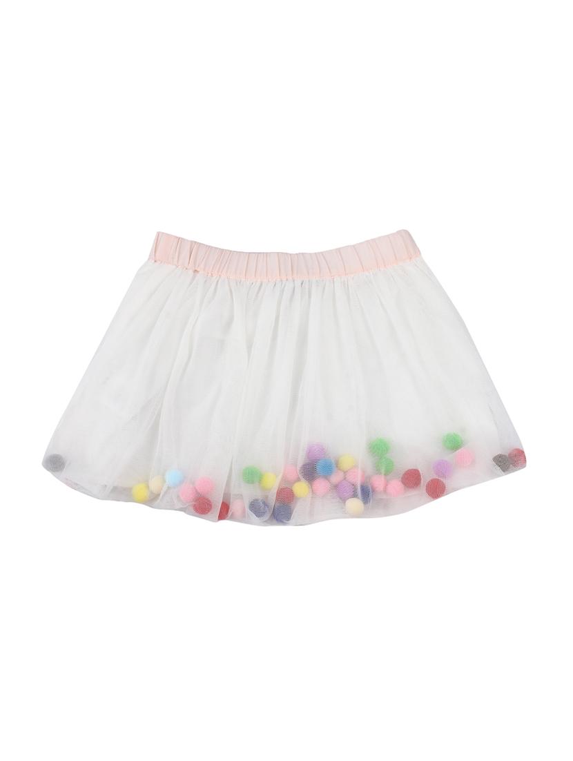 white polyester aline skirt - 16925148 - Zoom Image - 2