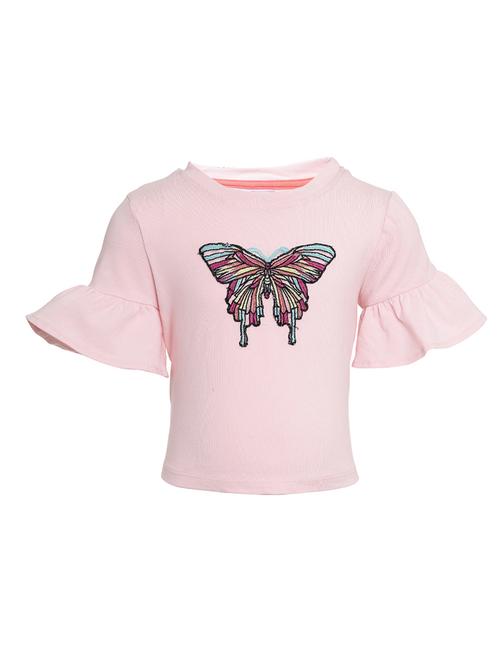 pink cotton regular tops & tee - 16925240 - Standard Image - 1