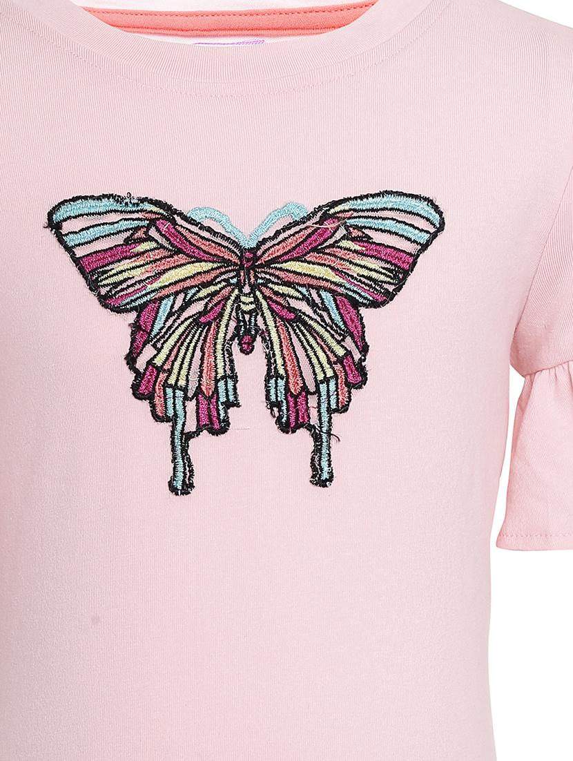 pink cotton regular tops & tee - 16925240 - Zoom Image - 3