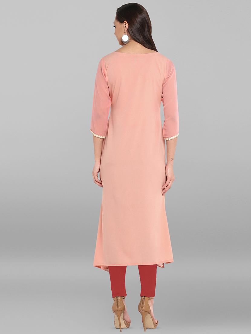 floral print layered kurta - 16925416 - Zoom Image - 3