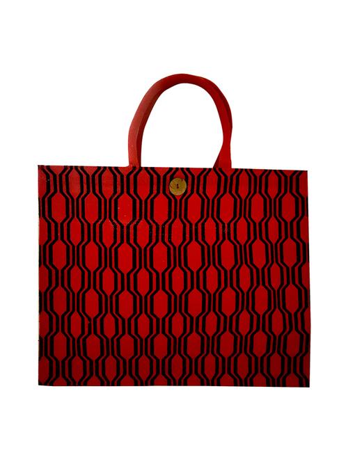 red jute regular shopping bag - 16925490 - Standard Image - 1