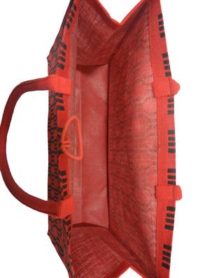 red jute regular shopping bag - 16925490 - Standard Image - 3