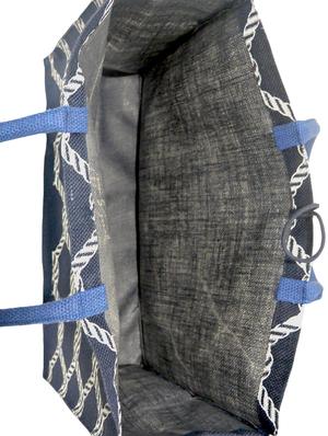blue jute regular shopping bag - 16925491 - Standard Image - 3