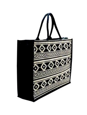 black jute regular shopping bag - 16925497 - Standard Image - 4