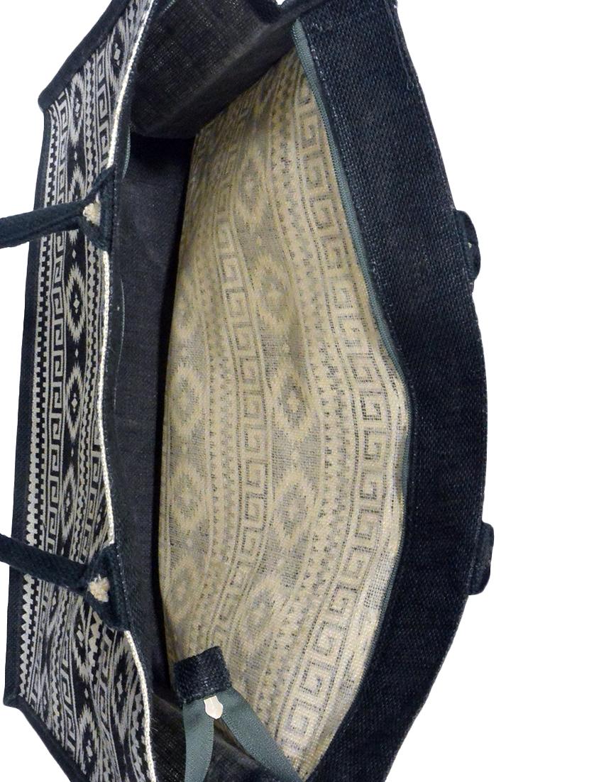 black jute regular shopping bag - 16925497 - Zoom Image - 3