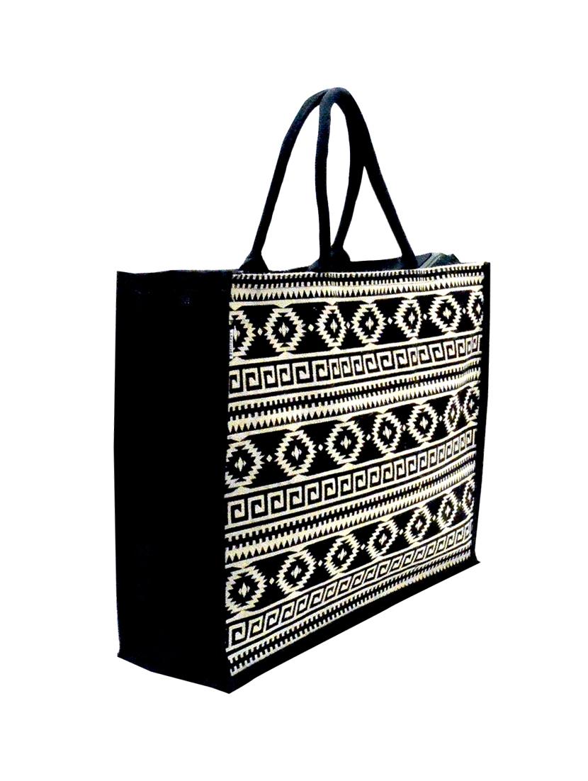 black jute regular shopping bag - 16925497 - Zoom Image - 4
