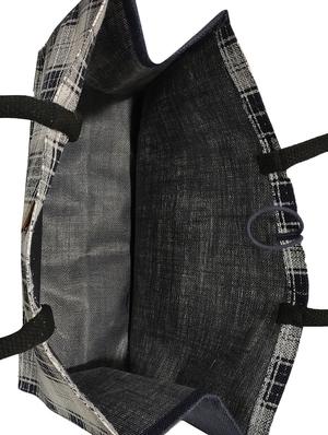 blue jute regular shopping bag - 16925499 - Standard Image - 3