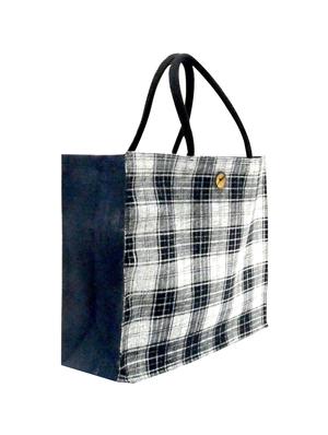 blue jute regular shopping bag - 16925499 - Standard Image - 4