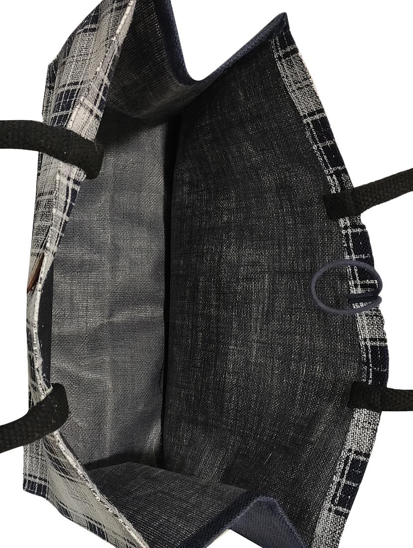 blue jute regular shopping bag - 16925499 - Zoom Image - 3