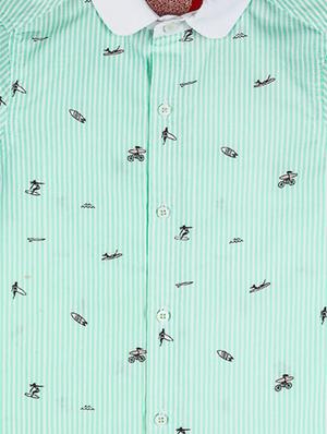 green cotton shirt - 16925586 - Standard Image - 3