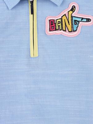 blue cotton shirt - 16925597 - Standard Image - 3