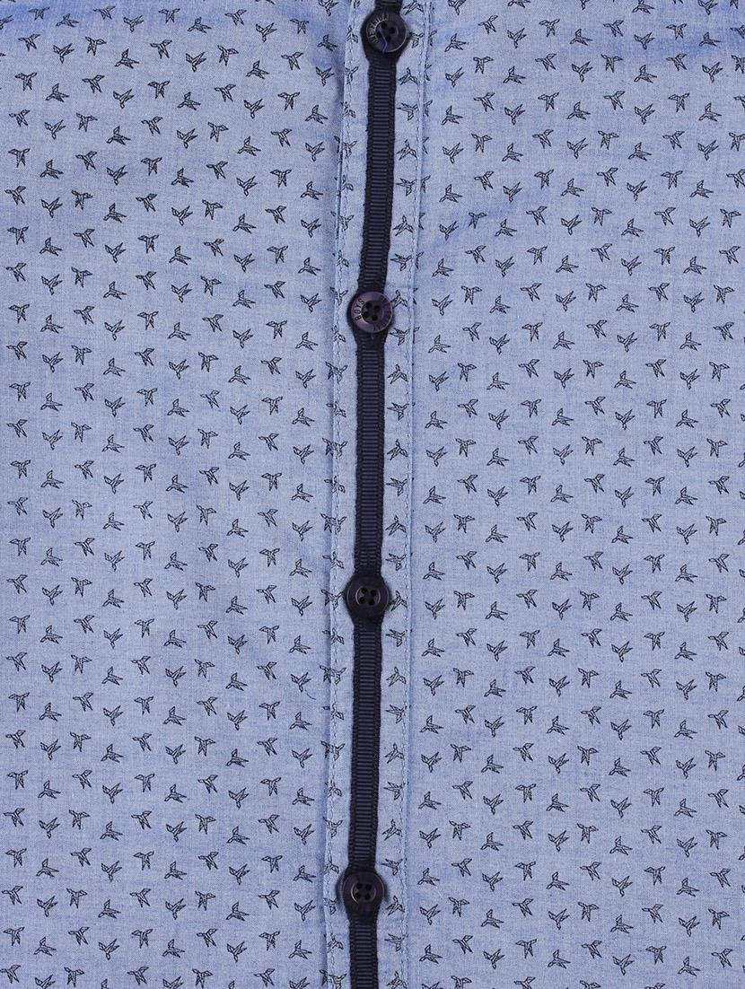 blue cotton shirt - 16925599 - Zoom Image - 3