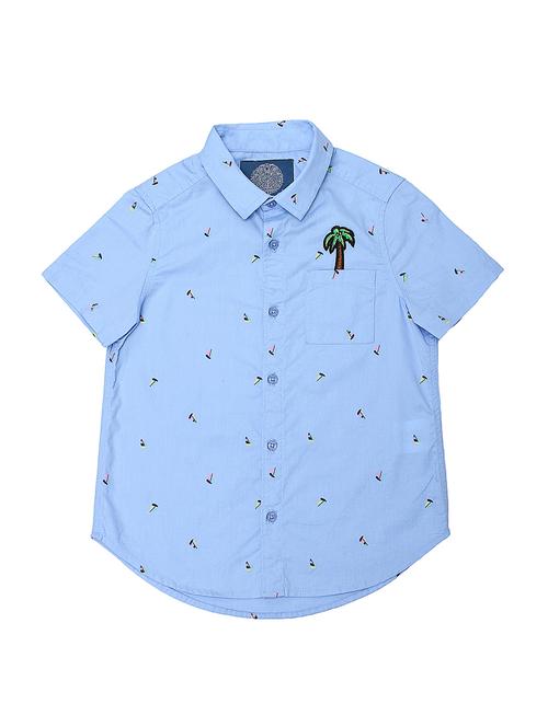 blue cotton shirt - 16925600 - Standard Image - 1