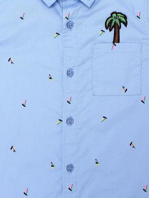 blue cotton shirt - 16925600 - Standard Image - 3