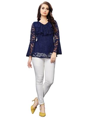bell sleeved laced top - 16925679 - Standard Image - 4