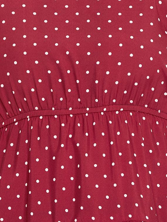 cami neck polka dot ruffled dress - 16925700 - Zoom Image - 4