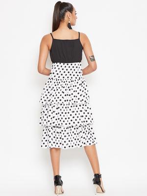 cami neck polka dot ruffled dress - 16925703 - Standard Image - 3