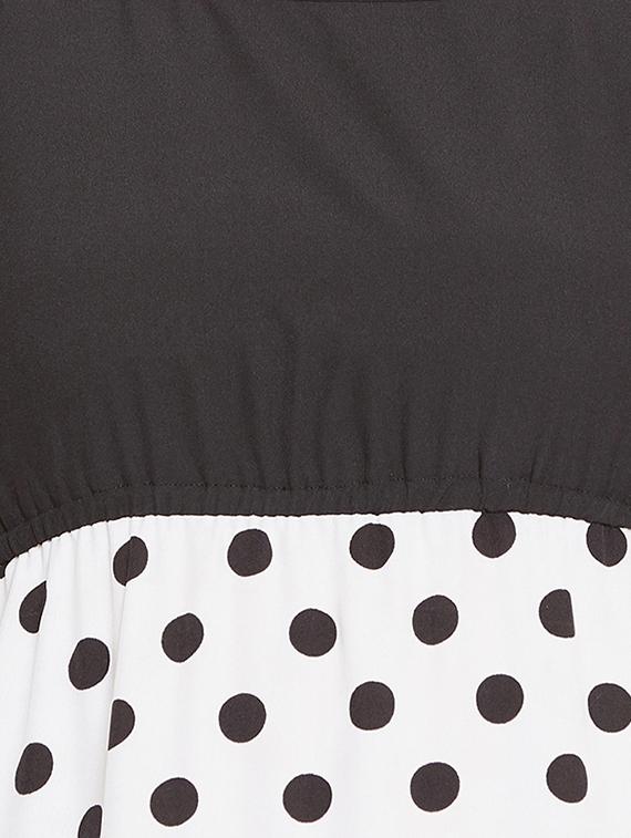 cami neck polka dot ruffled dress - 16925703 - Zoom Image - 4