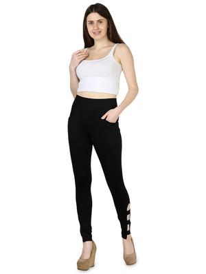 high rise cut out hem jeggings - 16925818 - Standard Image - 4