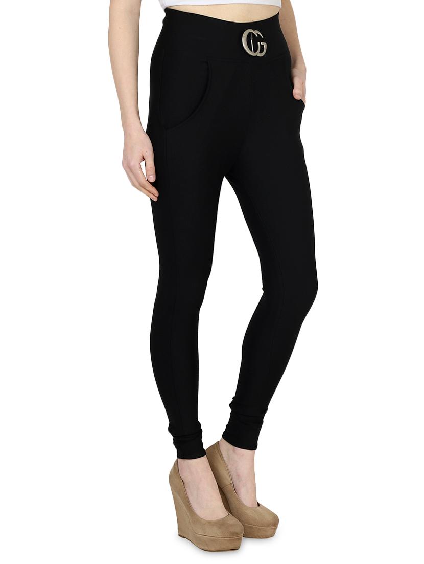 high rise buckle detail jeggings - 16925819 - Zoom Image - 2