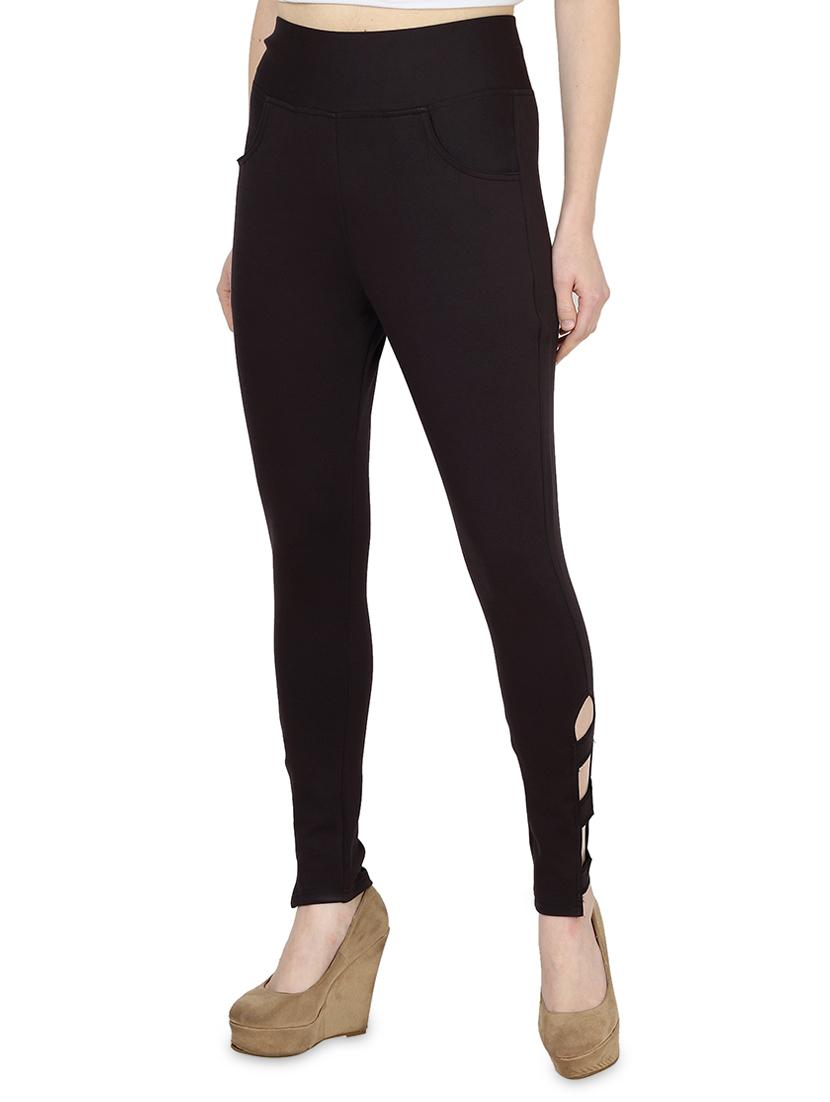 high rise cut out hem jeggings - 16925820 - Zoom Image - 1