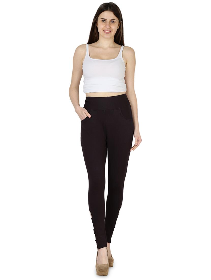 high rise cut out hem jeggings - 16925820 - Zoom Image - 4