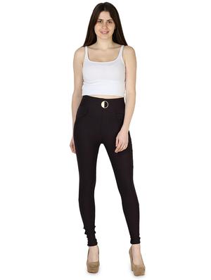 high rise buckle detail jeggings - 16925822 - Standard Image - 4