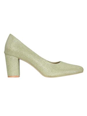 gold slip on pumps - 16925862 - Standard Image - 3