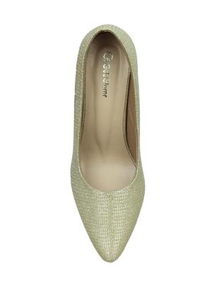 gold slip on pumps - 16925862 - Standard Image - 5