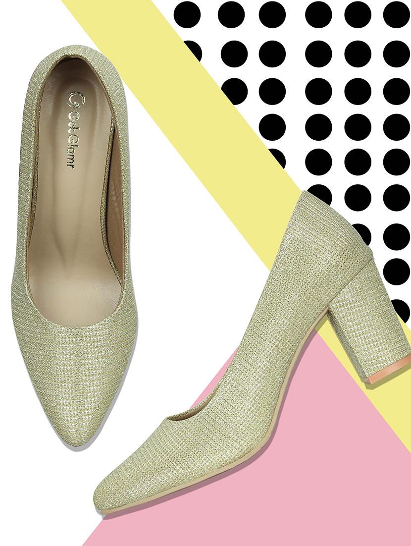 gold slip on pumps - 16925862 - Zoom Image - 1