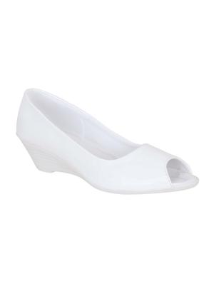 white slip on wedges - 16925866 - Standard Image - 2