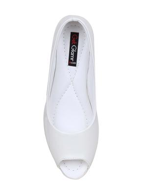 white slip on wedges - 16925866 - Standard Image - 4