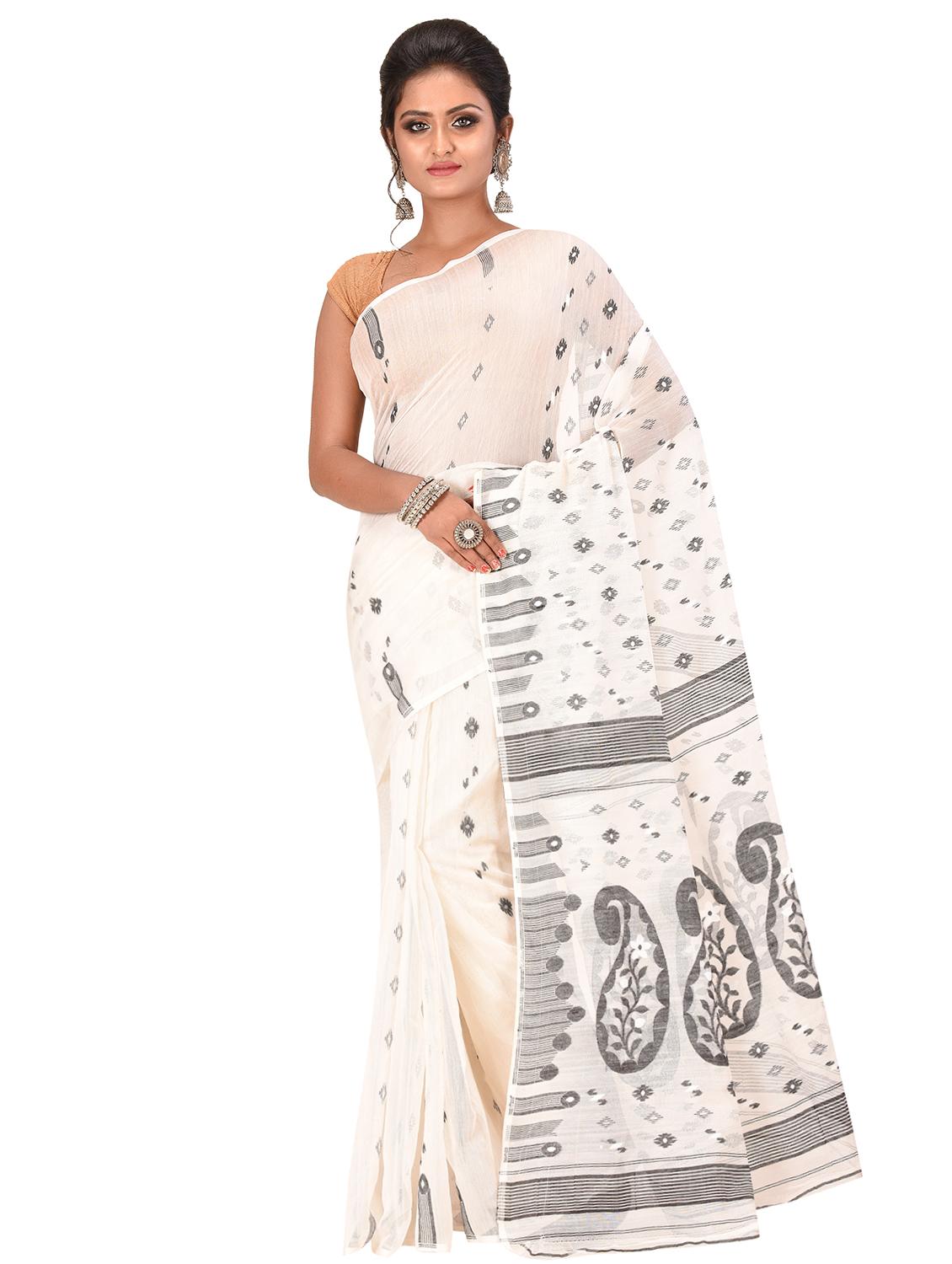 ethnic motif jamdani saree - 16926113 - Zoom Image - 1
