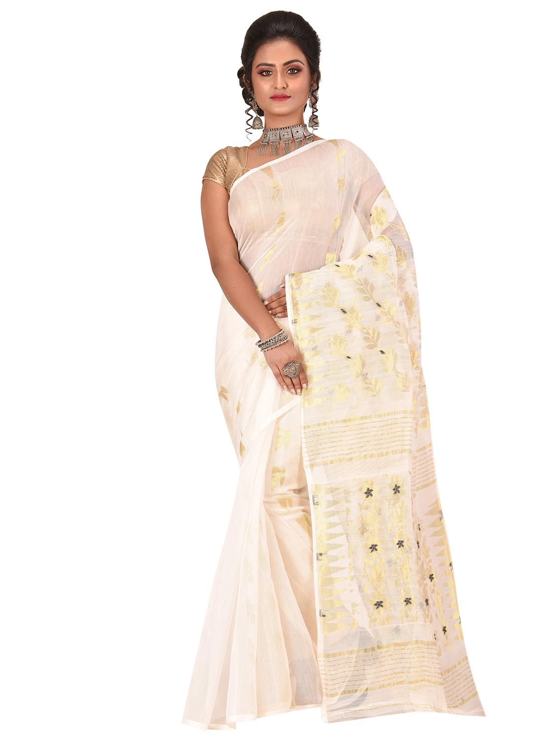 ethnic motif jamdani saree - 16926116 - Zoom Image - 1