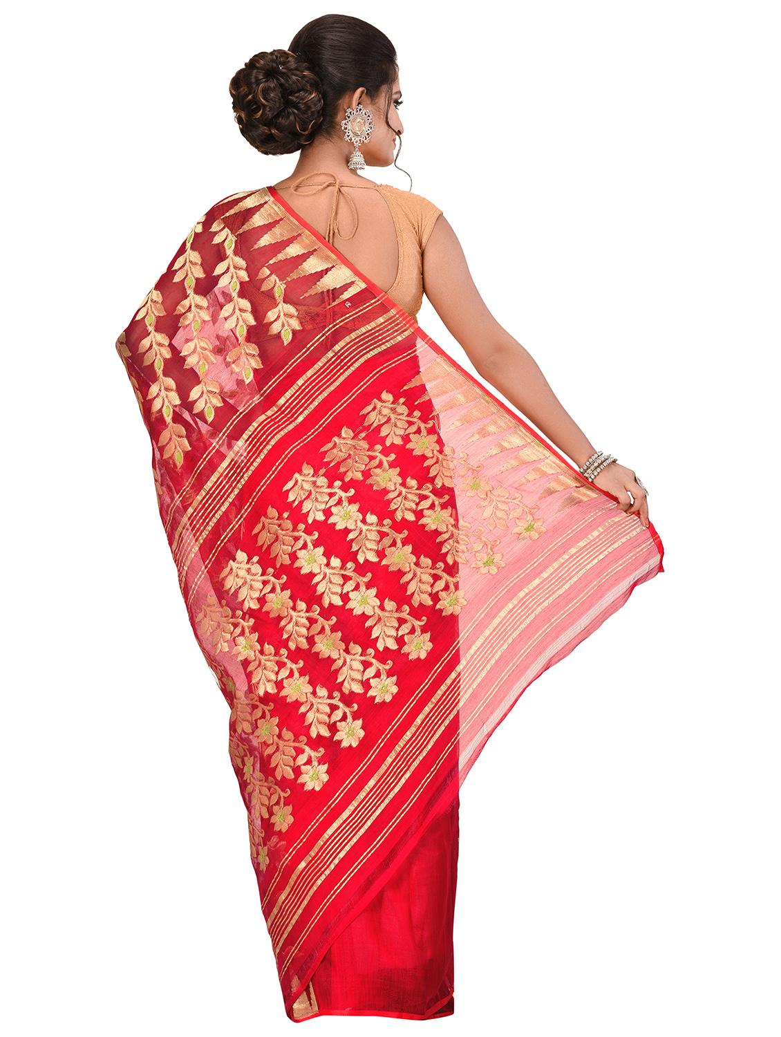 ethnic motif jamdani saree - 16926119 - Zoom Image - 2