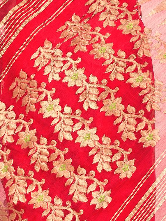 ethnic motif jamdani saree - 16926119 - Zoom Image - 3