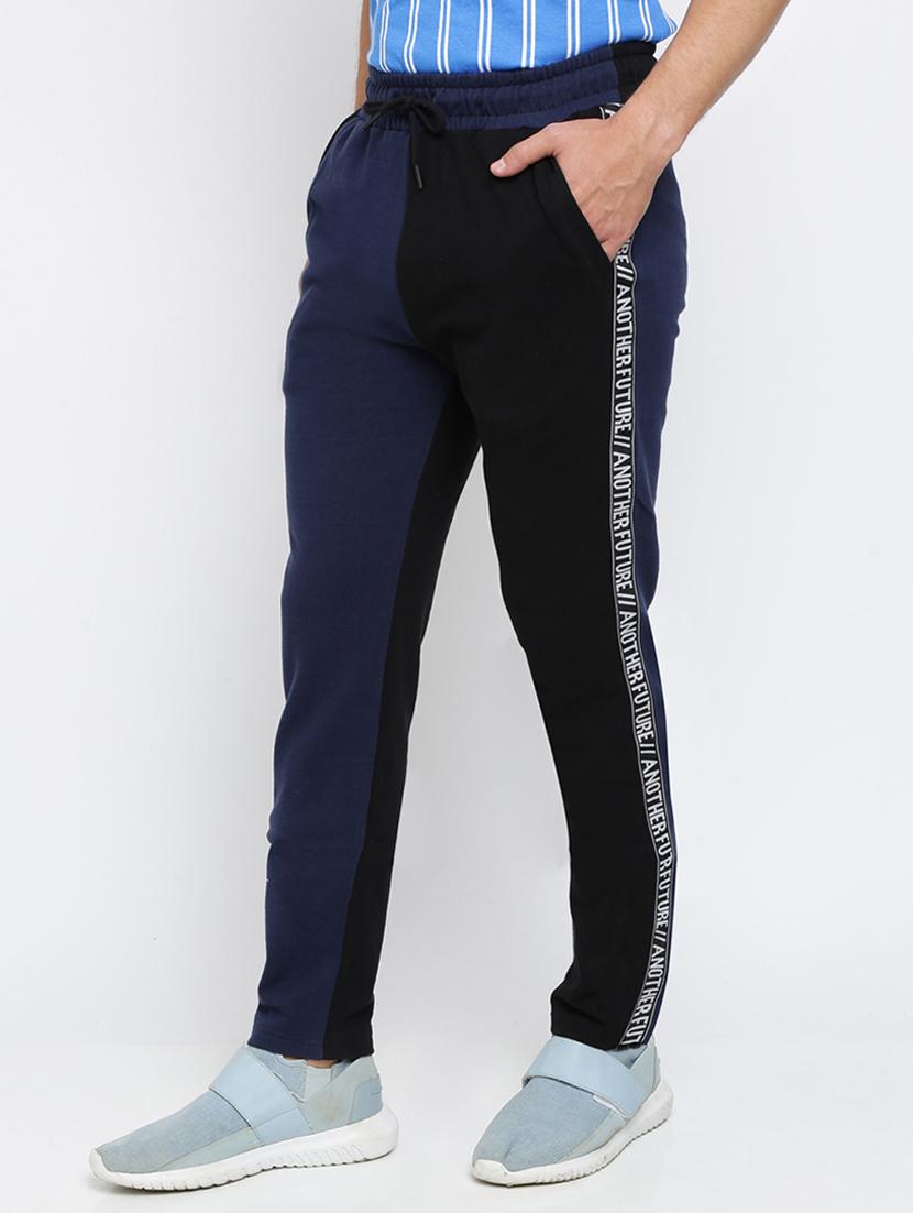 black color block side taped track pant - 16926633 - Zoom Image - 2