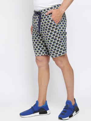 blue printed bermuda shorts - 16926640 - Standard Image - 2