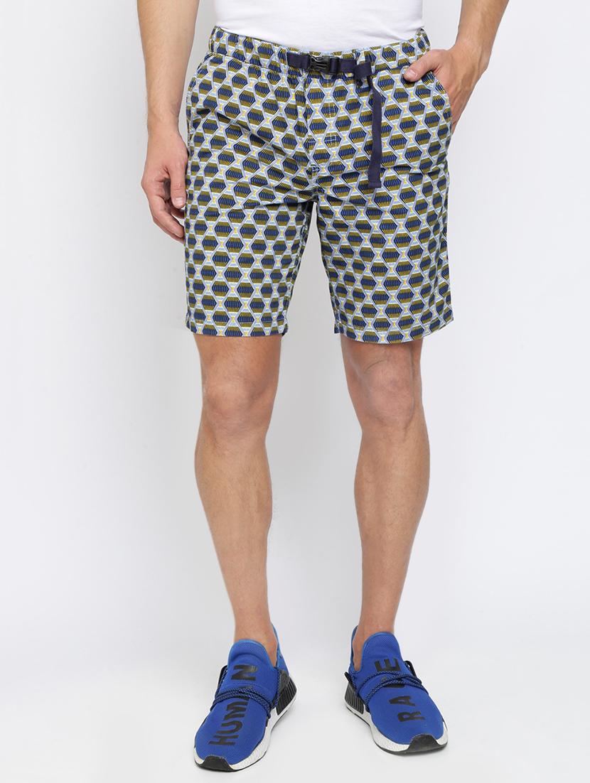 blue printed bermuda shorts - 16926640 - Zoom Image - 1