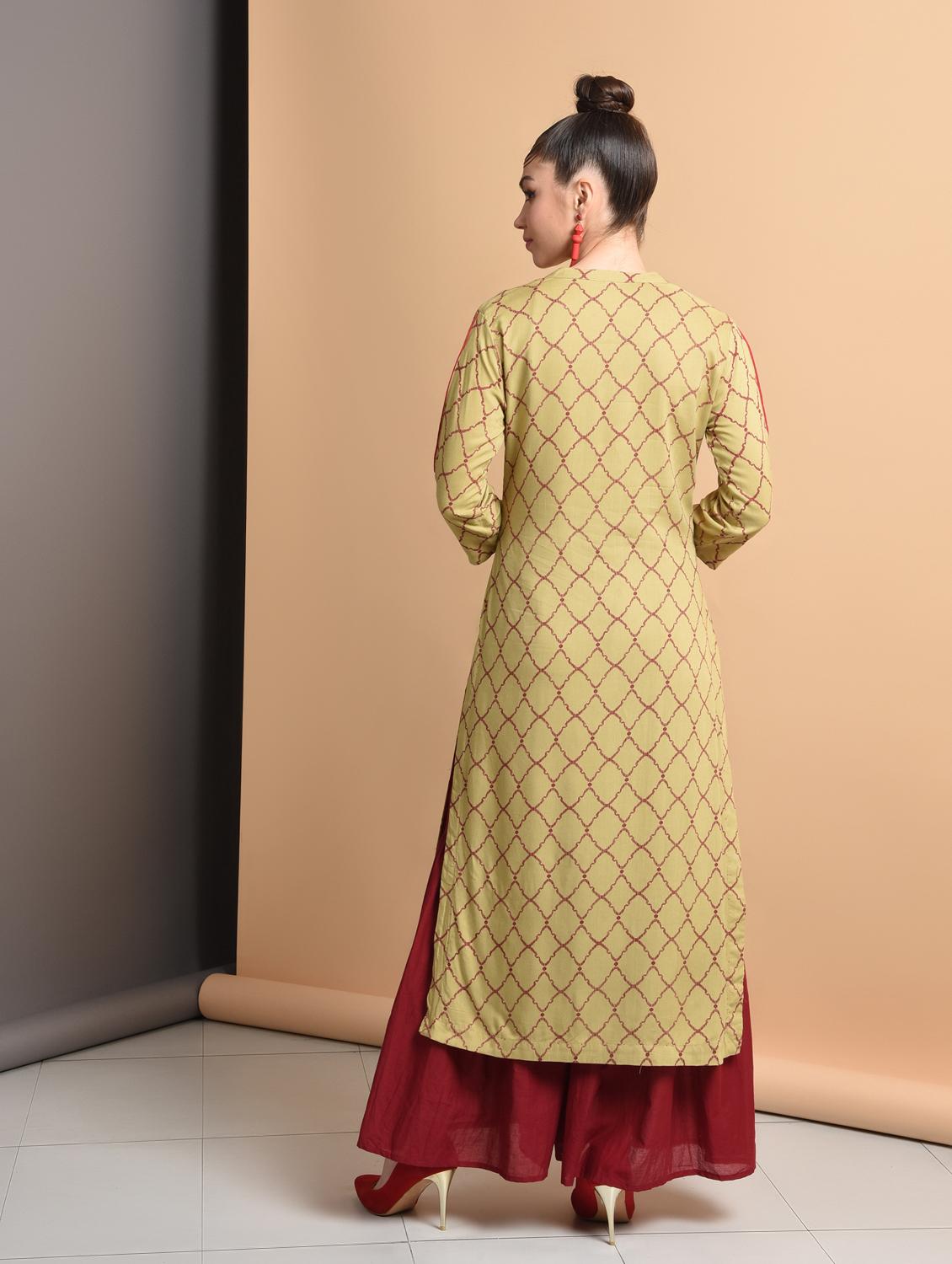 printed straight kurta - 16928262 - Zoom Image - 3