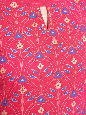 gold print straight kurta - 16928263 - Standard Image - 5