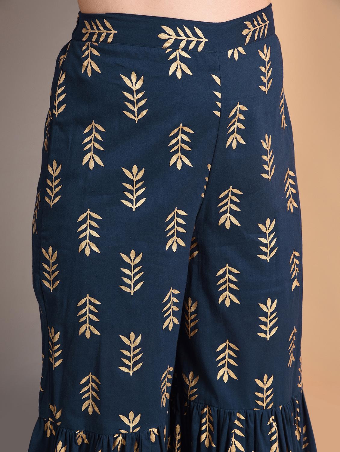 gold print straight kurta - 16928263 - Zoom Image - 6