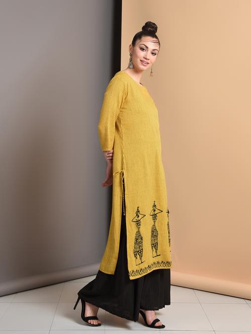 striped straight kurta - 16928283 - Standard Image - 1