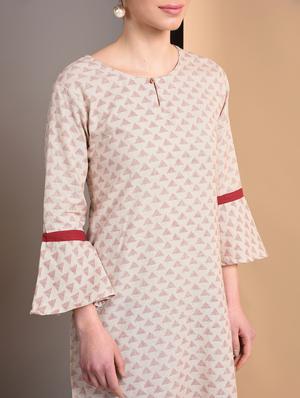 geometric print straight kurta - 16928291 - Standard Image - 4