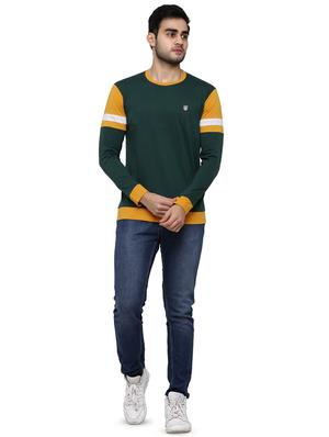 green color block taped t-shirt - 16928864 - Standard Image - 4