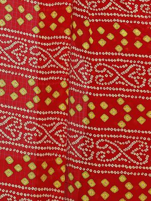 bandhani printed saree with blouse - 16928888 - Standard Image - 4