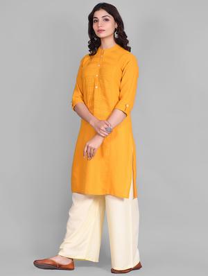 solid kurta palazzo set - 16928977 - Standard Image - 2
